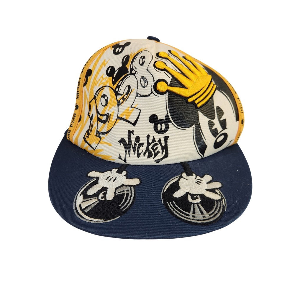 Disney Parks Authentic Mickey Mouse 1928 Crown Snapback Hat Adult